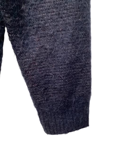 Needles（ニードルズ）Needles (ニードルズ) モヘヤパピヨンニットカーディガン グレー×ネイビー×レッド サイズ:Mの古着・服飾アイテム