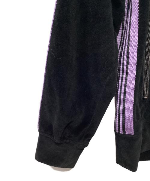 Needles（ニードルズ）Needles (ニードルズ) ベロアトラックジャケット ブラック×パープル サイズ:Mの古着・服飾アイテム