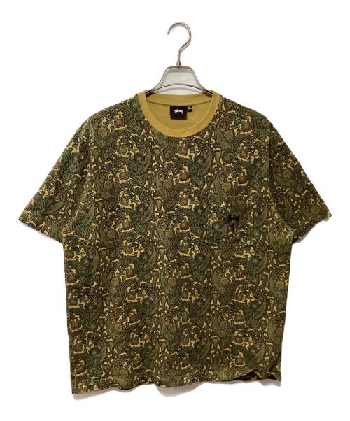 stussy（ステューシー）stussy (ステューシー) 半袖Tシャツ マスタード サイズ:Mの古着・服飾アイテム