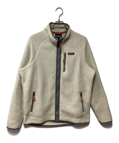 Patagonia（パタゴニア）Patagonia (パタゴニア) レトロ・パイル・ジャケット アイボリー×グレー サイズ:Lの古着・服飾アイテム