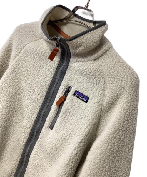 Patagonia（パタゴニア）Patagonia (パタゴニア) レトロ・パイル・ジャケット アイボリー×グレー サイズ:Lの古着・服飾アイテム