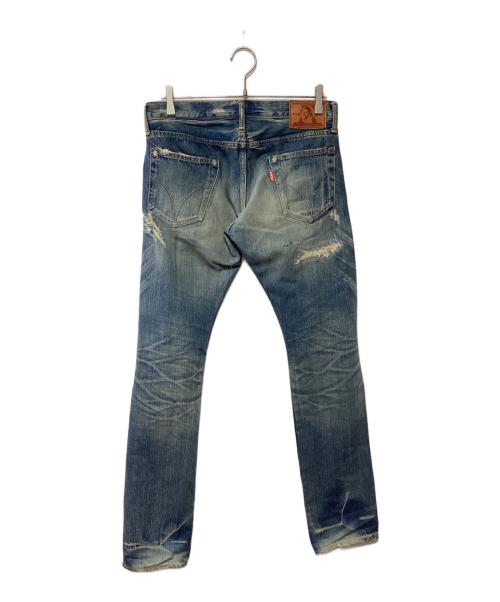 Thee Hysteric XXX（ジィ ヒステリックトリプルエックス）Thee Hysteric XXX (ジィ ヒステリックトリプルエックス) クラッシュジーンズ インディゴ サイズ:30の古着・服飾アイテム