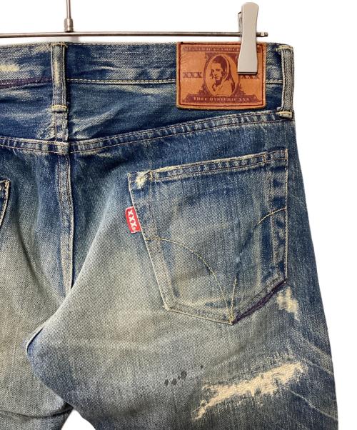 Thee Hysteric XXX（ジィ ヒステリックトリプルエックス）Thee Hysteric XXX (ジィ ヒステリックトリプルエックス) クラッシュジーンズ インディゴ サイズ:30の古着・服飾アイテム