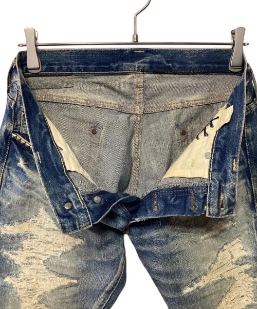 Thee Hysteric XXX（ジィ ヒステリックトリプルエックス）Thee Hysteric XXX (ジィ ヒステリックトリプルエックス) クラッシュジーンズ インディゴ サイズ:30の古着・服飾アイテム