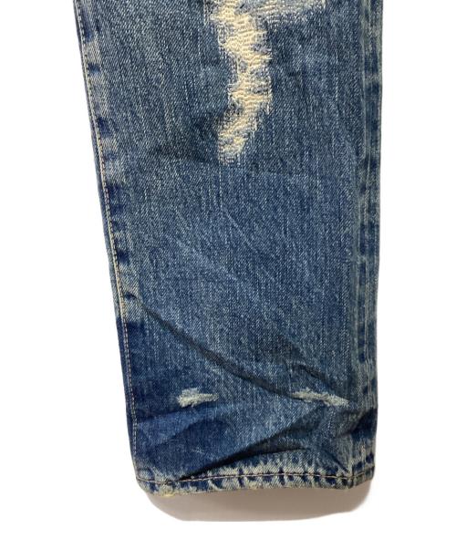 Thee Hysteric XXX（ジィ ヒステリックトリプルエックス）Thee Hysteric XXX (ジィ ヒステリックトリプルエックス) クラッシュジーンズ インディゴ サイズ:30の古着・服飾アイテム