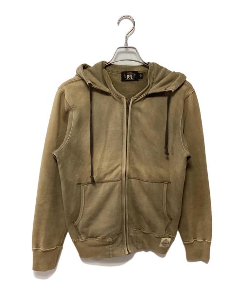RRL（ダブルアールエル）RRL (ダブルアールエル) ヴィンテージ加工ジップパーカー ベージュ サイズ:Sの古着・服飾アイテム