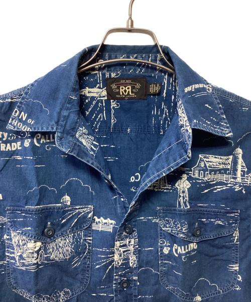RRL（ダブルアールエル）RRL (ダブルアールエル) 半袖シャツ インディゴ サイズ:Sの古着・服飾アイテム