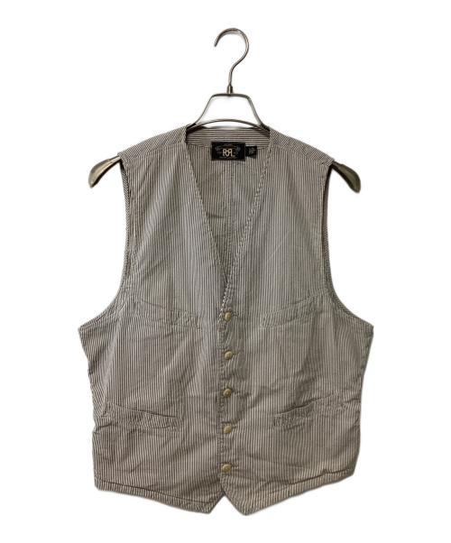 RRL（ダブルアールエル）RRL (ダブルアールエル) ジレ グレー×ホワイト サイズ:Mの古着・服飾アイテム