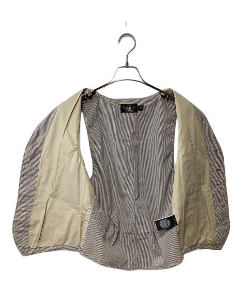 RRL（ダブルアールエル）RRL (ダブルアールエル) ジレ グレー×ホワイト サイズ:Mの古着・服飾アイテム