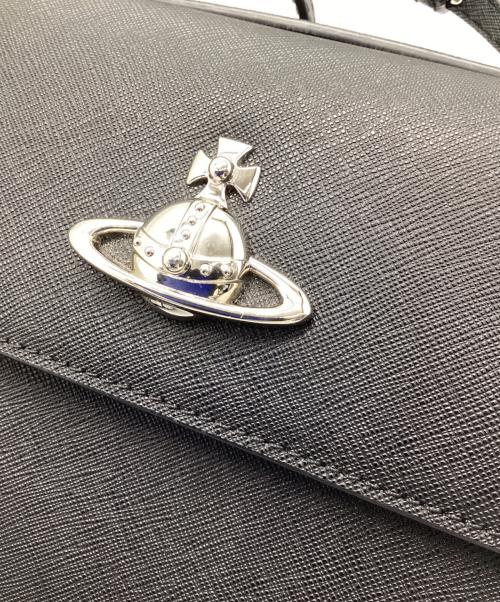 Vivienne Westwood（ヴィヴィアンウエストウッド）Vivienne Westwood (ヴィヴィアンウエストウッド) レザーショルダーバッグ ブラックの古着・服飾アイテム