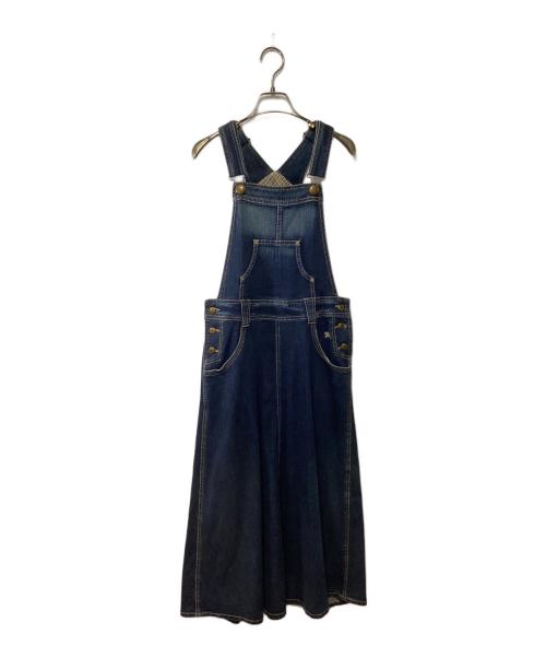 BURBERRY BLUE LABEL（バーバリー ブルー レーベル）BURBERRY BLUE LABEL (バーバリー ブルー レーベル) デニムジャンパースカート インディゴ サイズ:38の古着・服飾アイテム