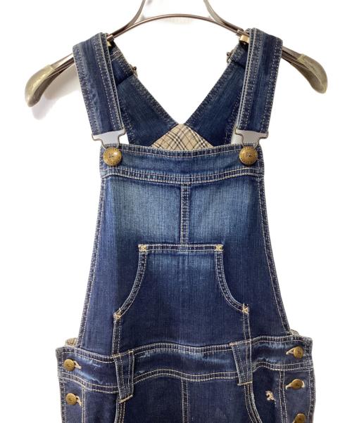 BURBERRY BLUE LABEL（バーバリー ブルー レーベル）BURBERRY BLUE LABEL (バーバリー ブルー レーベル) デニムジャンパースカート インディゴ サイズ:38の古着・服飾アイテム