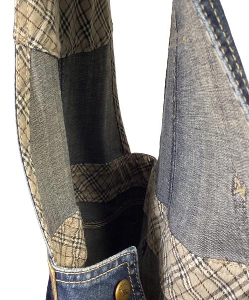BURBERRY BLUE LABEL（バーバリー ブルー レーベル）BURBERRY BLUE LABEL (バーバリー ブルー レーベル) デニムジャンパースカート インディゴ サイズ:38の古着・服飾アイテム