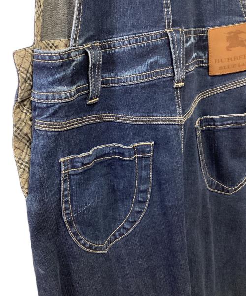 BURBERRY BLUE LABEL（バーバリー ブルー レーベル）BURBERRY BLUE LABEL (バーバリー ブルー レーベル) デニムジャンパースカート インディゴ サイズ:38の古着・服飾アイテム