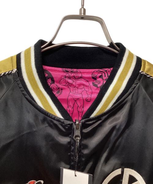 HYSTERIC MINI（ヒステリックミニ）HYSTERIC MINI (ヒステリックミニ) キン肉マン (キンニクマン) リバーシブルスカジャン ブラック×マスタード サイズ:Lの古着・服飾アイテム