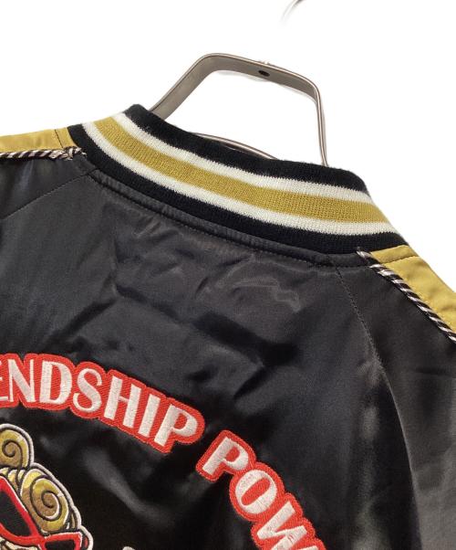 HYSTERIC MINI（ヒステリックミニ）HYSTERIC MINI (ヒステリックミニ) キン肉マン (キンニクマン) リバーシブルスカジャン ブラック×マスタード サイズ:Lの古着・服飾アイテム
