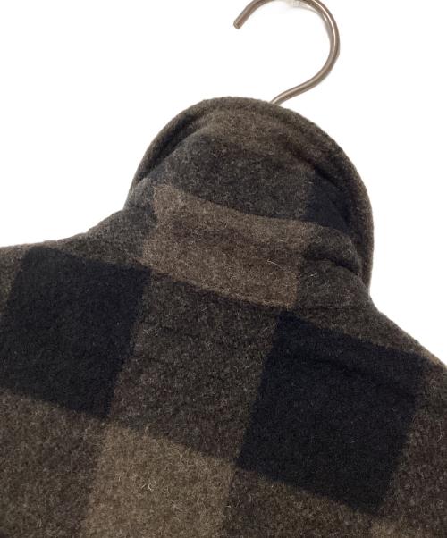 HIDE AND SEEK（ハイドアンドシーク）HIDE AND SEEK (ハイドアンドシーク) 長袖シャツ ブラウン×ブラック サイズ:Mの古着・服飾アイテム