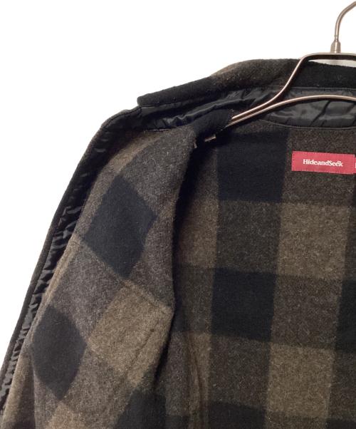 HIDE AND SEEK（ハイドアンドシーク）HIDE AND SEEK (ハイドアンドシーク) 長袖シャツ ブラウン×ブラック サイズ:Mの古着・服飾アイテム