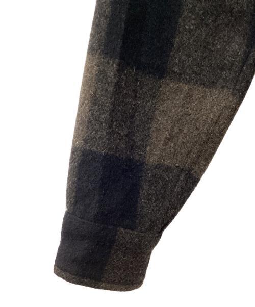 HIDE AND SEEK（ハイドアンドシーク）HIDE AND SEEK (ハイドアンドシーク) 長袖シャツ ブラウン×ブラック サイズ:Mの古着・服飾アイテム