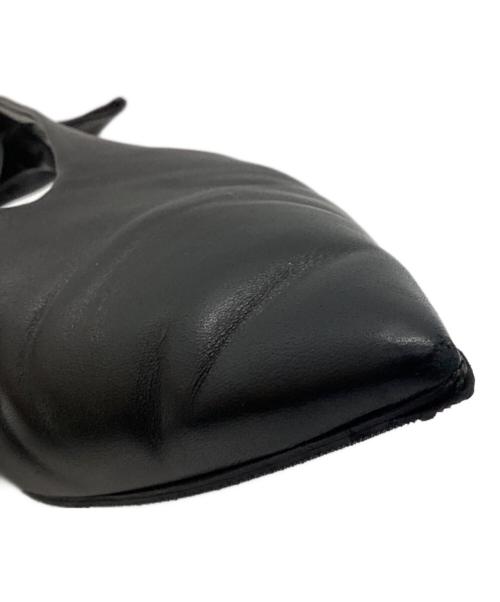 JIL SANDER（ジルサンダー）JIL SANDER (ジルサンダー) ポインテットトゥノットスリングバックバレエシューズ ブラック サイズ:35の古着・服飾アイテム