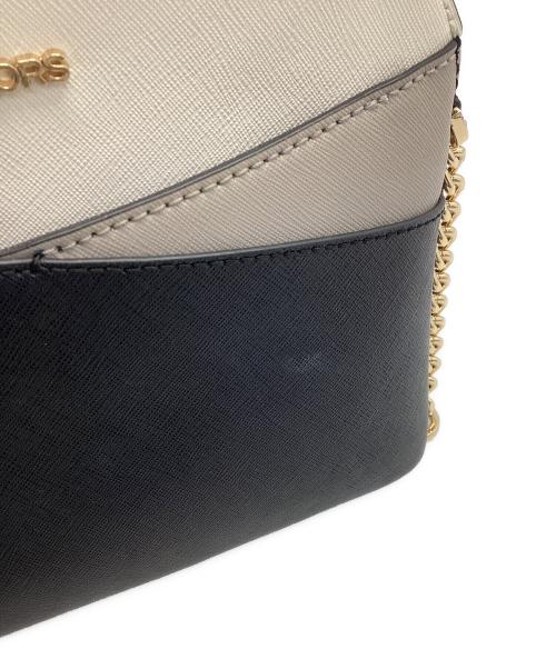MICHAEL KORS（マイケル・コース）MICHAEL KORS (マイケル・コース) ショルダーバッグ ブラック×グレー×アイボリーの古着・服飾アイテム
