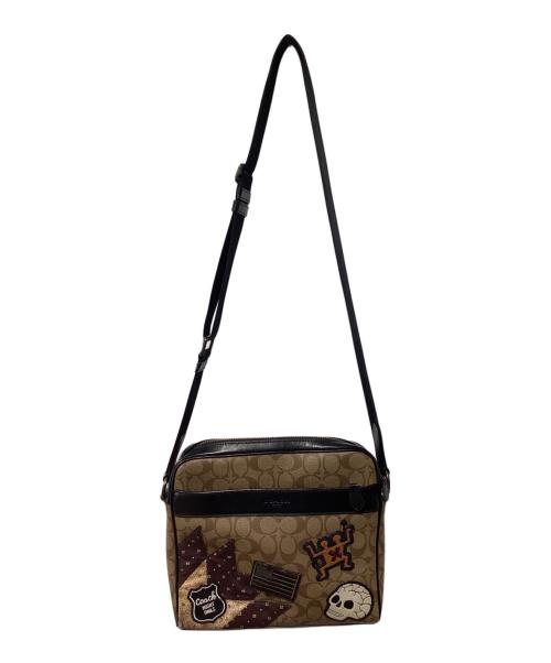 COACH（コーチ）COACH (コーチ) ショルダーバッグ ベージュ×ブラックの古着・服飾アイテム