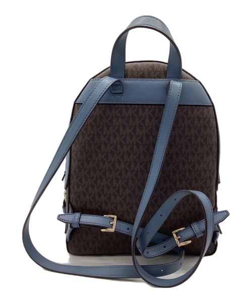 MICHAEL KORS（マイケル・コース）MICHAEL KORS (マイケル・コース) リュック ブルー×ブラウンの古着・服飾アイテム