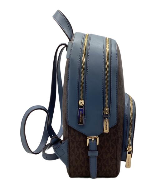 MICHAEL KORS（マイケル・コース）MICHAEL KORS (マイケル・コース) リュック ブルー×ブラウンの古着・服飾アイテム