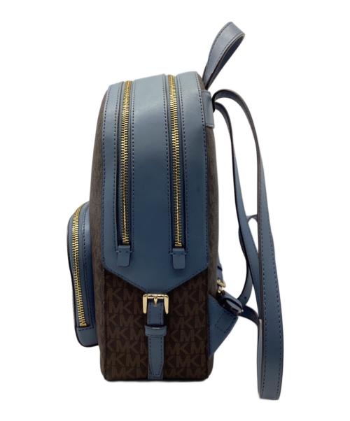 MICHAEL KORS（マイケル・コース）MICHAEL KORS (マイケル・コース) リュック ブルー×ブラウンの古着・服飾アイテム