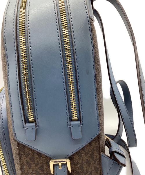 MICHAEL KORS（マイケル・コース）MICHAEL KORS (マイケル・コース) リュック ブルー×ブラウンの古着・服飾アイテム