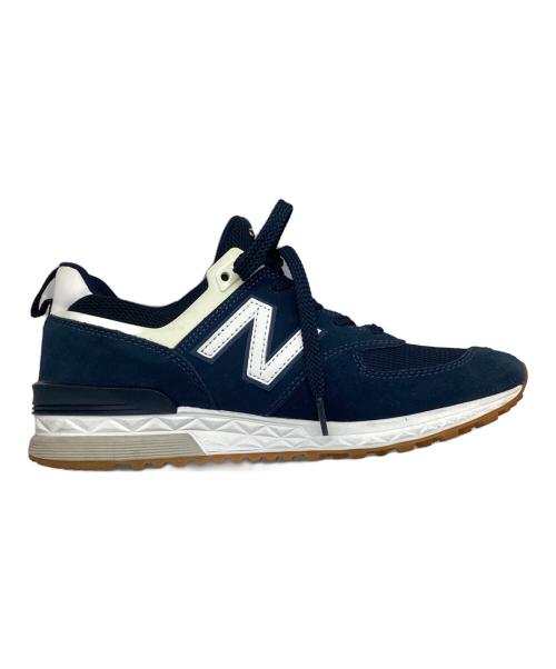 NEW BALANCE（ニューバランス）NEW BALANCE (ニューバランス) ローカットスニーカー ネイビー×ホワイト サイズ:26の古着・服飾アイテム