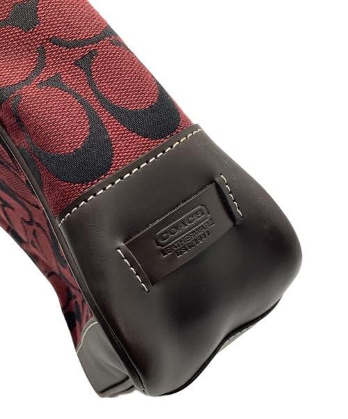 COACH（コーチ）COACH (コーチ) ハンドバッグ レッド×ブラウンの古着・服飾アイテム