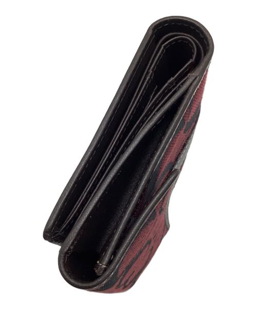 COACH（コーチ）COACH (コーチ) 2つ折り財布 レッド×ブラウンの古着・服飾アイテム