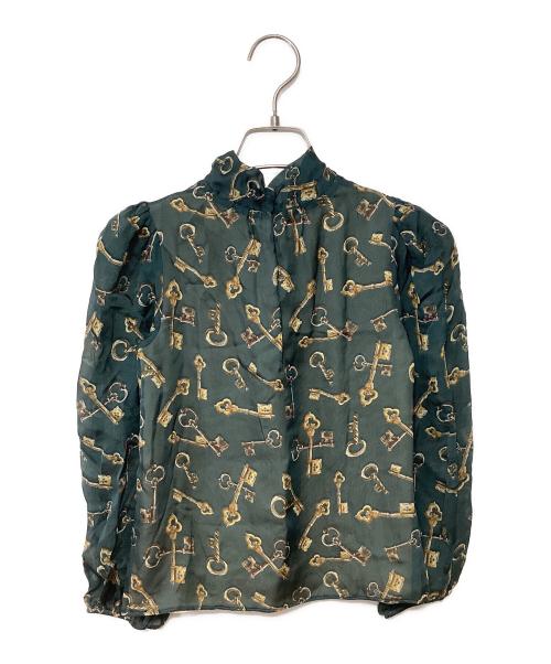 DOLCE & GABBANA（ドルチェ＆ガッバーナ）DOLCE & GABBANA (ドルチェ＆ガッバーナ) 長袖ブラウス グリーン サイズ:113-119cmの古着・服飾アイテム