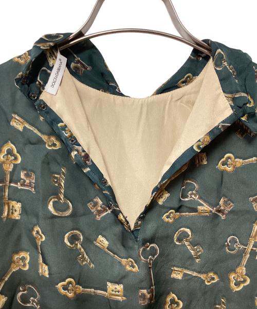 DOLCE & GABBANA（ドルチェ＆ガッバーナ）DOLCE & GABBANA (ドルチェ＆ガッバーナ) 長袖ブラウス グリーン サイズ:113-119cmの古着・服飾アイテム