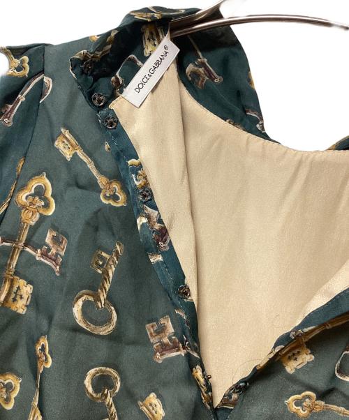 DOLCE & GABBANA（ドルチェ＆ガッバーナ）DOLCE & GABBANA (ドルチェ＆ガッバーナ) 長袖ブラウス グリーン サイズ:113-119cmの古着・服飾アイテム