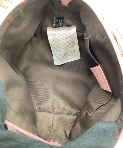GUCCI（グッチ）GUCCI (グッチ) ミニハンドバッグ ベージュ×ピンクの古着・服飾アイテム