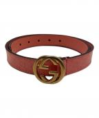 GUCCIグッチ）の古着「ベルト」｜ピンク×ゴールド