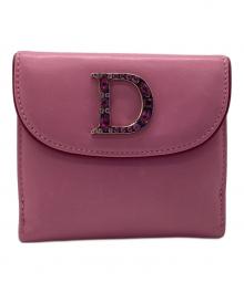 Christian Dior（クリスチャン ディオール）の古着「2つ折り財布」｜ピンク