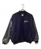 Californiaカリフォルニア）の古着「スタジャン」｜ネイビー×ブラック