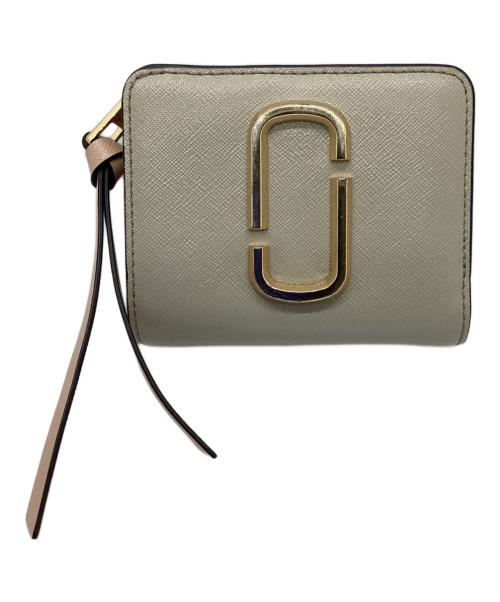 MARC JACOBS（マークジェイコブス）MARC JACOBS (マークジェイコブス) 2つ折り財布 ホワイト×ピンクの古着・服飾アイテム