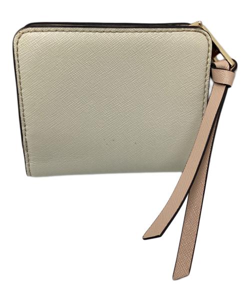 MARC JACOBS（マークジェイコブス）MARC JACOBS (マークジェイコブス) 2つ折り財布 ホワイト×ピンクの古着・服飾アイテム