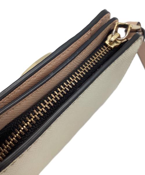 MARC JACOBS（マークジェイコブス）MARC JACOBS (マークジェイコブス) 2つ折り財布 ホワイト×ピンクの古着・服飾アイテム