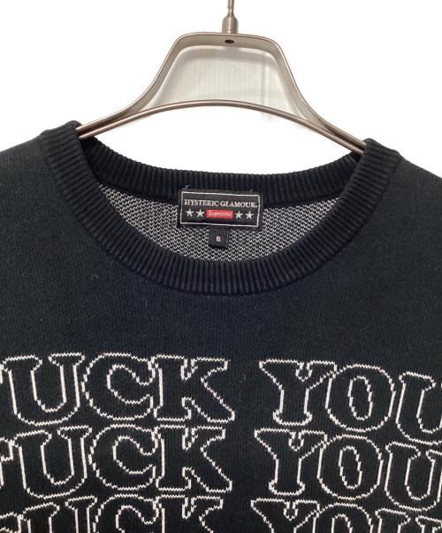 SUPREME（シュプリーム）SUPREME (シュプリーム) Hysteric Glamour (ヒステリックグラマー) 厚手ニット ブラック サイズ:Sの古着・服飾アイテム