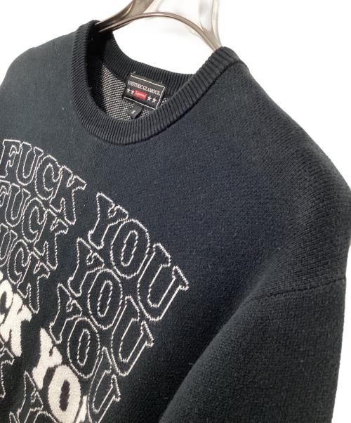 SUPREME（シュプリーム）SUPREME (シュプリーム) Hysteric Glamour (ヒステリックグラマー) 厚手ニット ブラック サイズ:Sの古着・服飾アイテム