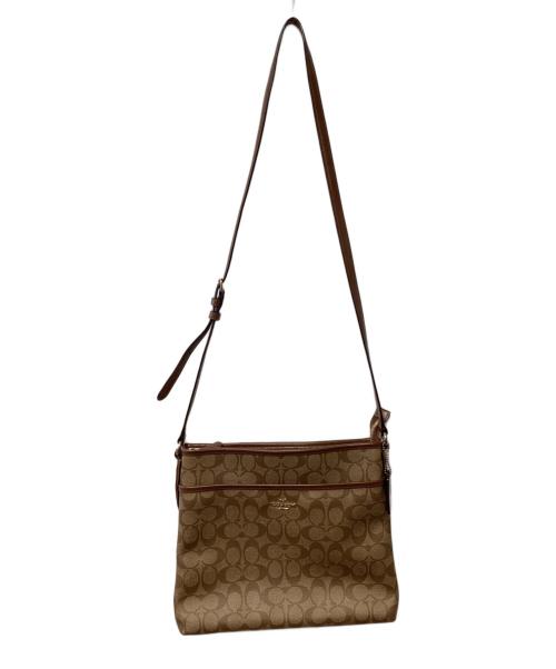 COACH（コーチ）COACH (コーチ) ショルダーバッグ ベージュ×ブラウンの古着・服飾アイテム
