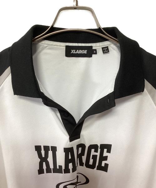 X-LARGE（エクストララージ）X-LARGE (エクストララージ) フットボールシャツ ホワイト×ブラック サイズ:Mの古着・服飾アイテム