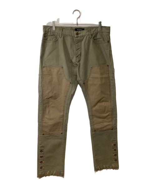 MLVINCE（メルヴィンス）MLVINCE (メルヴィンス) ダブルニーペインターパンツ カーキ サイズ:36の古着・服飾アイテム