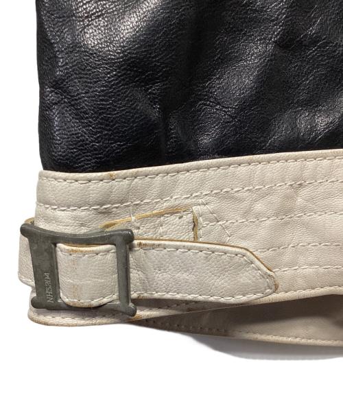 NEIGHBORHOOD（ネイバーフッド）NEIGHBORHOOD (ネイバーフッド) ダブルライダースジャケット ベージュ×ブラック サイズ:MEDIUMの古着・服飾アイテム