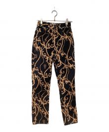 GANNI（ガニー）の古着「デニムパンツ」｜ブラック×ブラウン